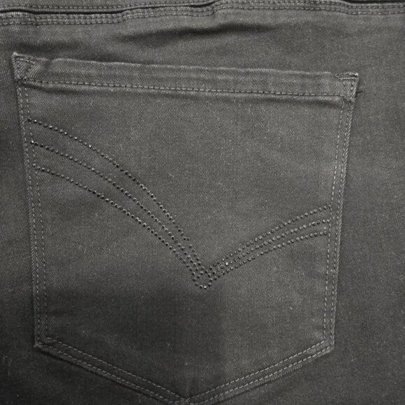 Democracy Itty Bitty Boot Black Jeans Women's Size 22W NWT Embellished Pockets - Picture 8 of 10